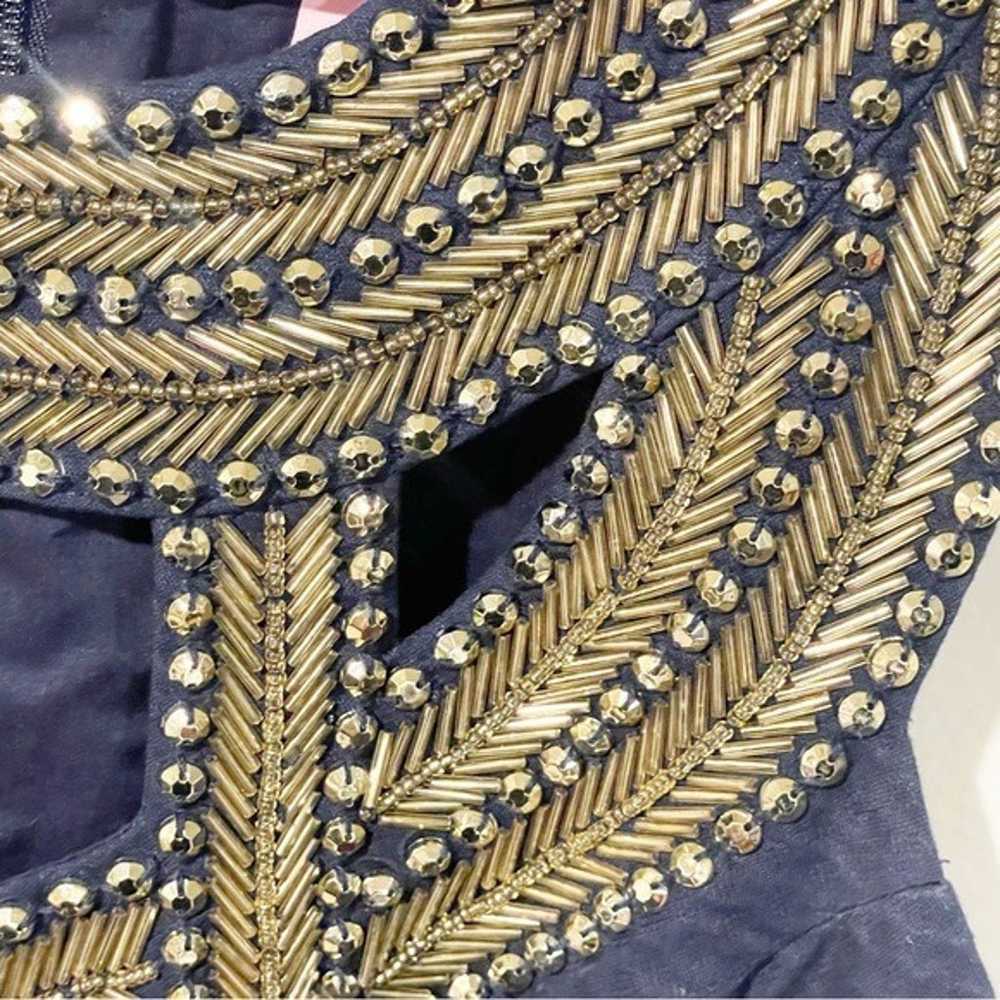 Lilly Pulitzer Size 0 Carlton Navy Blue Gold Bead… - image 4