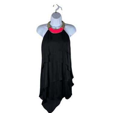 Marciano Black Tiered Knee Length Dress