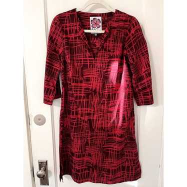 Womens Lesley Evers 100% Cotton 1/2 Sleeve Red Ge… - image 1