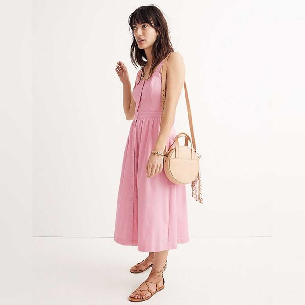 Madewell Pink Fleur Bow Tie Back Dress - image 2