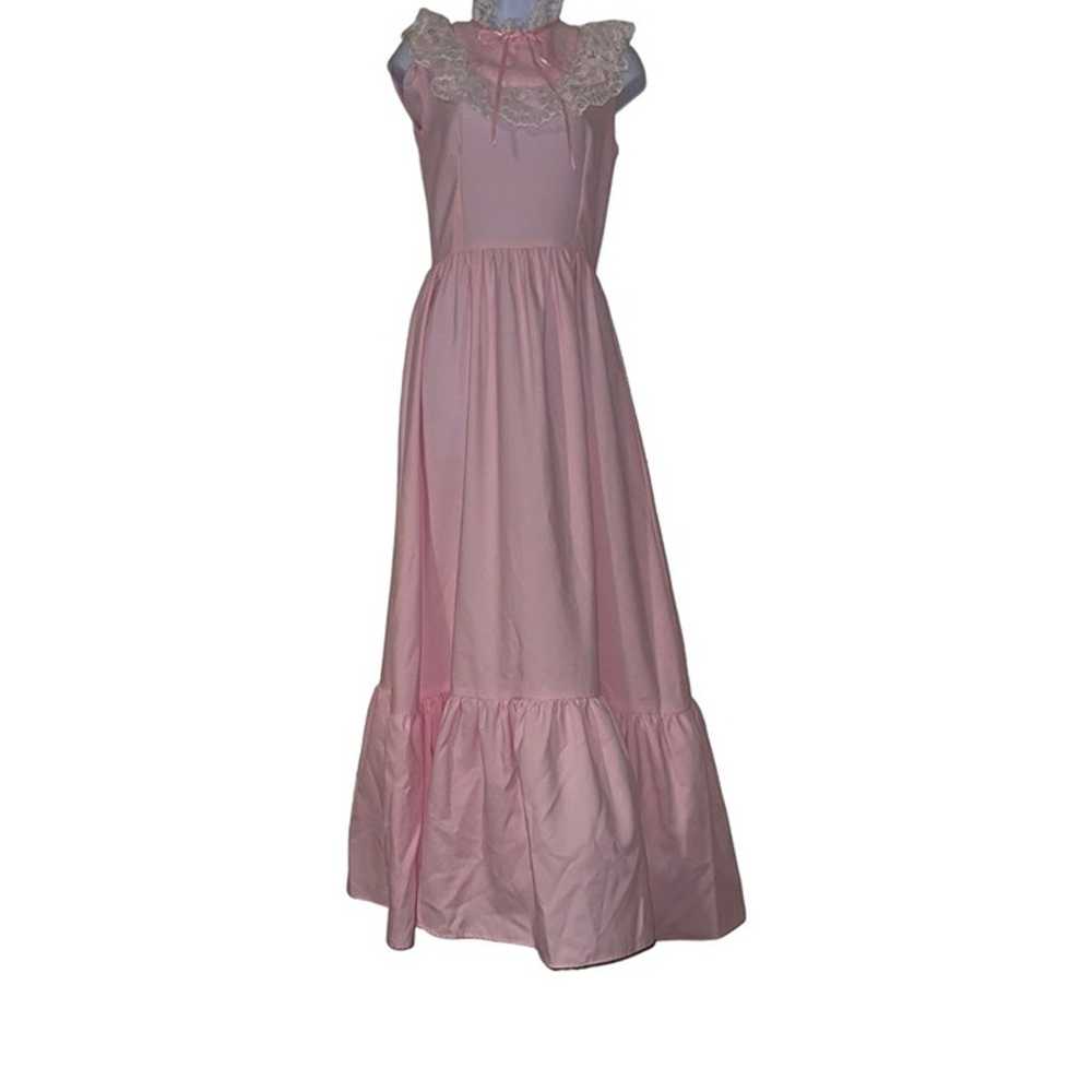 Handmade Pink Maxi Dress Womens XS Wedding Brides… - image 1