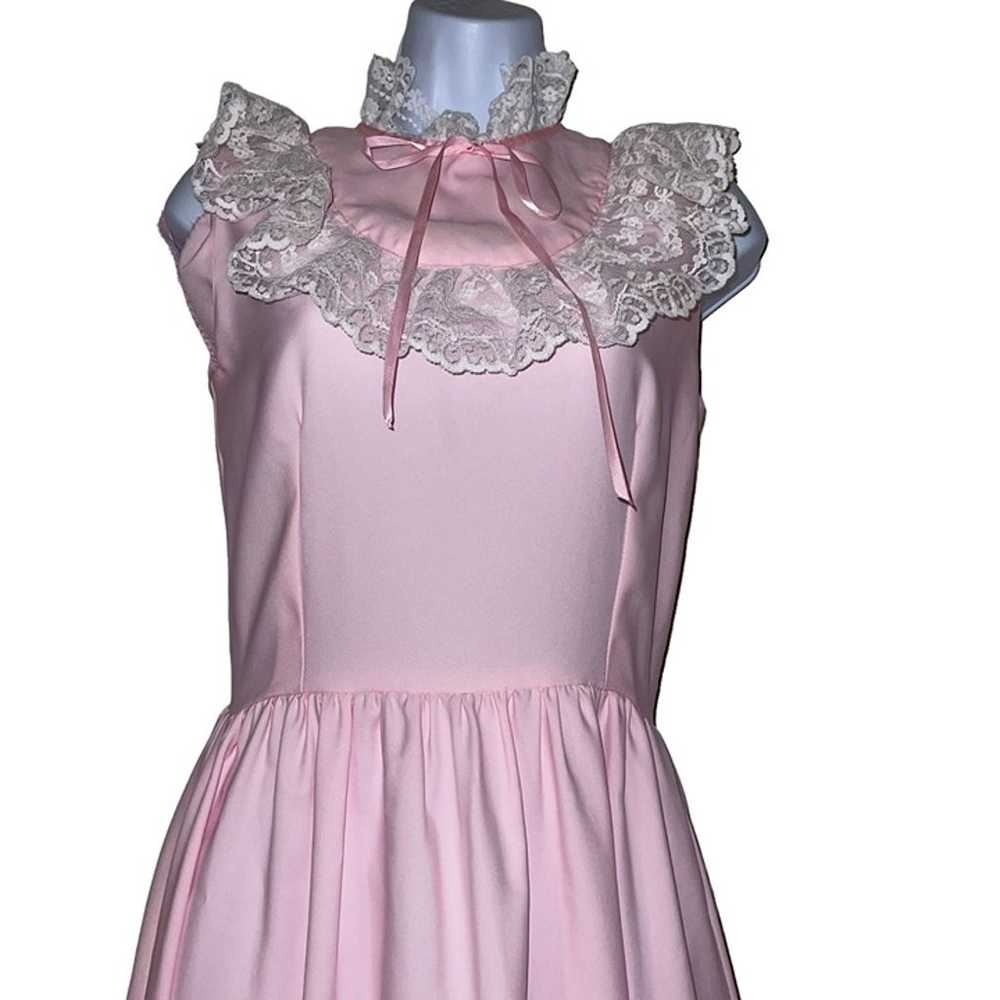 Handmade Pink Maxi Dress Womens XS Wedding Brides… - image 2