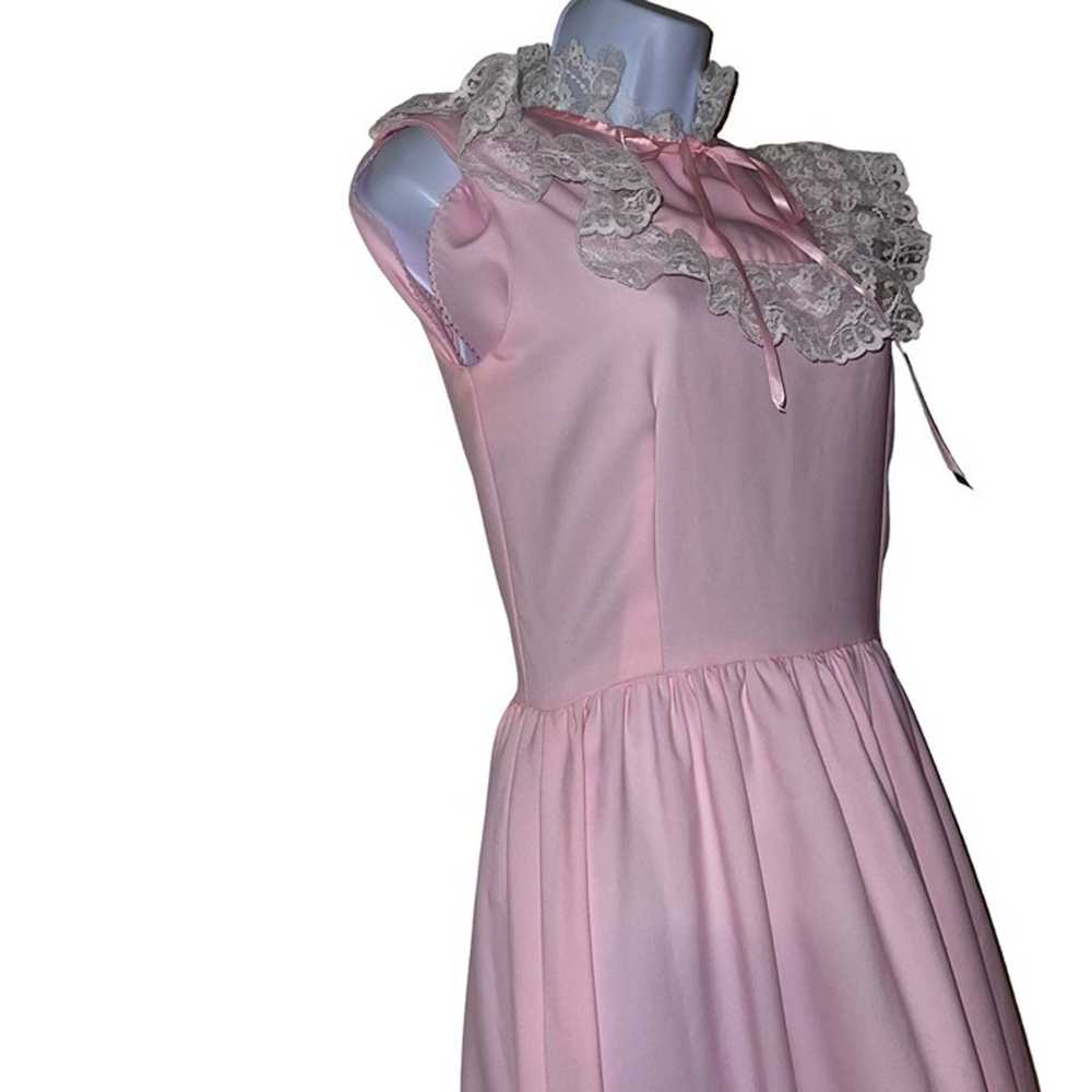 Handmade Pink Maxi Dress Womens XS Wedding Brides… - image 3