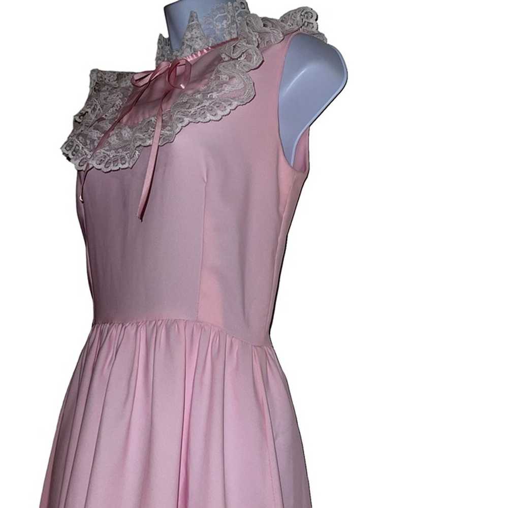 Handmade Pink Maxi Dress Womens XS Wedding Brides… - image 4
