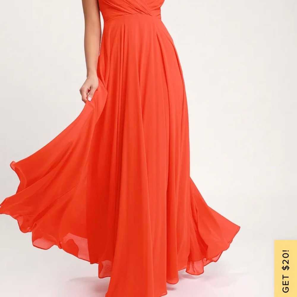 Lulus All About Love Red Maxi Dress - image 4