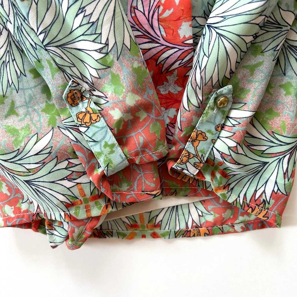 Gianni Bini Multicolor Floral Print Tie Waist Rom… - image 4