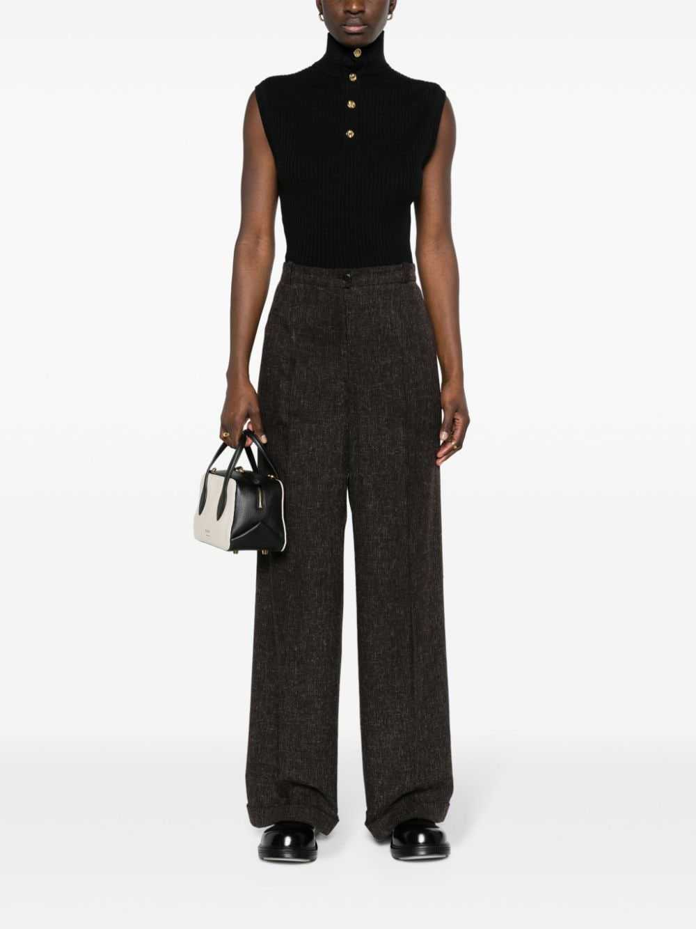 CHANEL Pre-Owned 2002 wool-blend wide-leg trouser… - image 2
