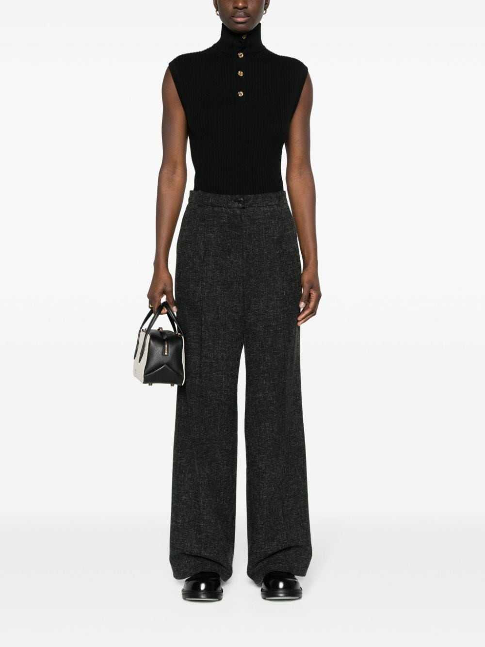 CHANEL Pre-Owned 2002 wool-blend wide-leg trouser… - image 2