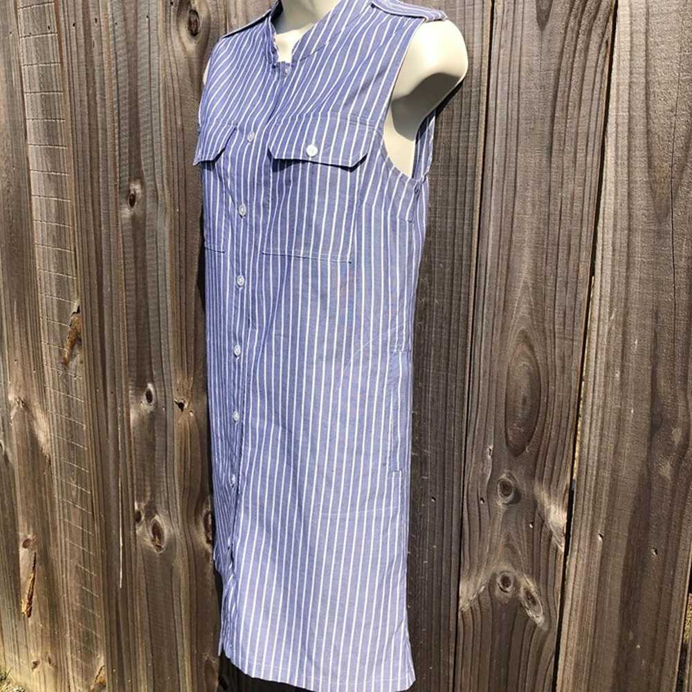 Tyler Boe NWOT Shirt Dress 6 Blue White Button Do… - image 2