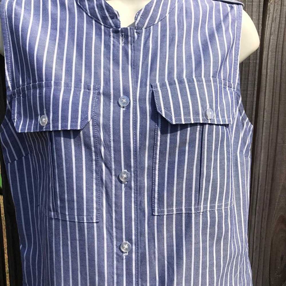 Tyler Boe NWOT Shirt Dress 6 Blue White Button Do… - image 4