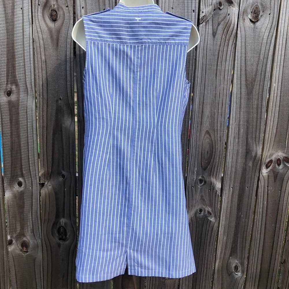 Tyler Boe NWOT Shirt Dress 6 Blue White Button Do… - image 5