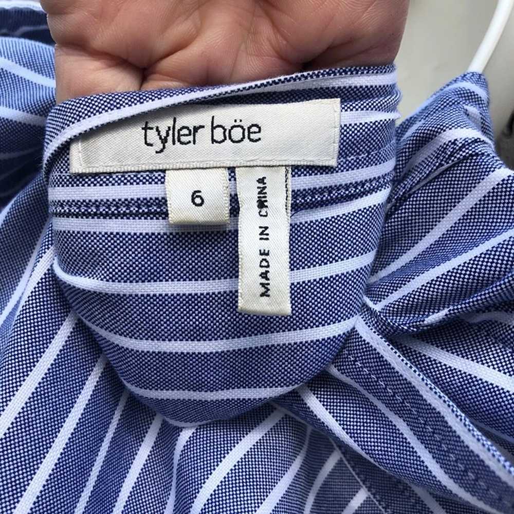 Tyler Boe NWOT Shirt Dress 6 Blue White Button Do… - image 7