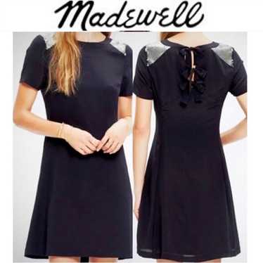 Madewell Sequins Tie Back Silk Swing Dress size 4