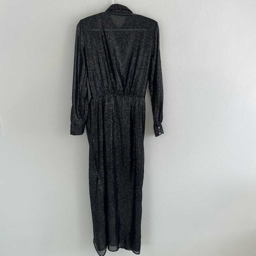 Zara Sheer Sparkly Midi Wrap Dress - image 10