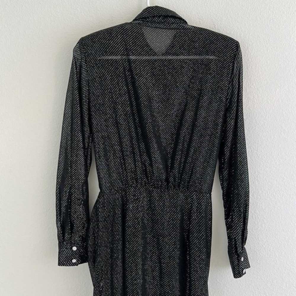 Zara Sheer Sparkly Midi Wrap Dress - image 11