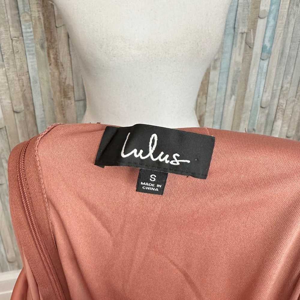 Lulus S Dusty Pink Flowy Maxi Dress Gown Deep V L… - image 8