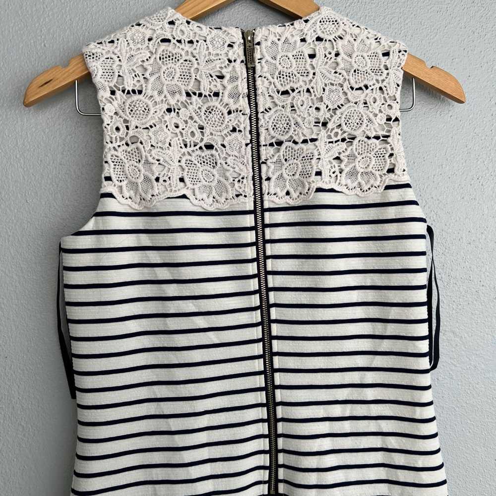 Tommy Hilfiger White Blue striped dress Lace Wome… - image 4