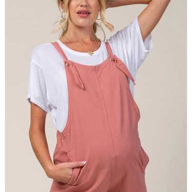 Pink Blush Pink Adjustable Strap Maternity Short O