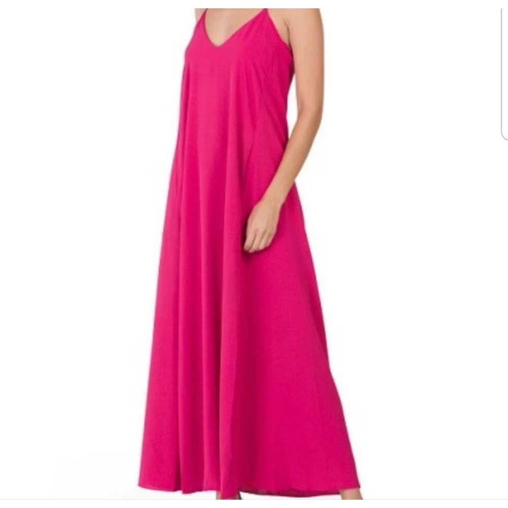 Nicole Miller Maxi Dress Hot Pink Size Women’s Sm… - image 1