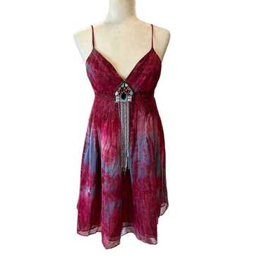 Plenty by Tracy Reese - 100% Silk Red Purple Dres… - image 1