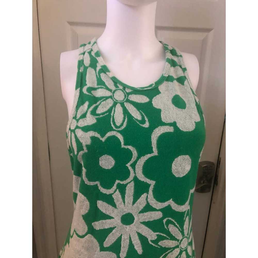 Anthropologie razor back green and white dress , … - image 3