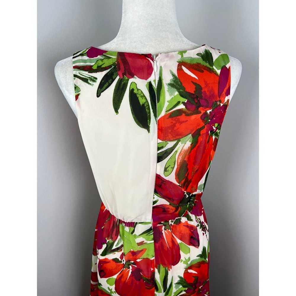 Eliza J Floral Blouson Sheer Maxi Dress Size 8 - image 4