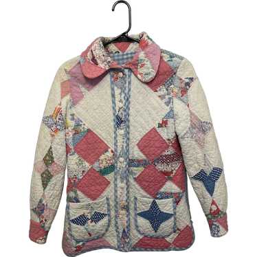 Vintage Women's Quilt Button Up Jacket - image 1