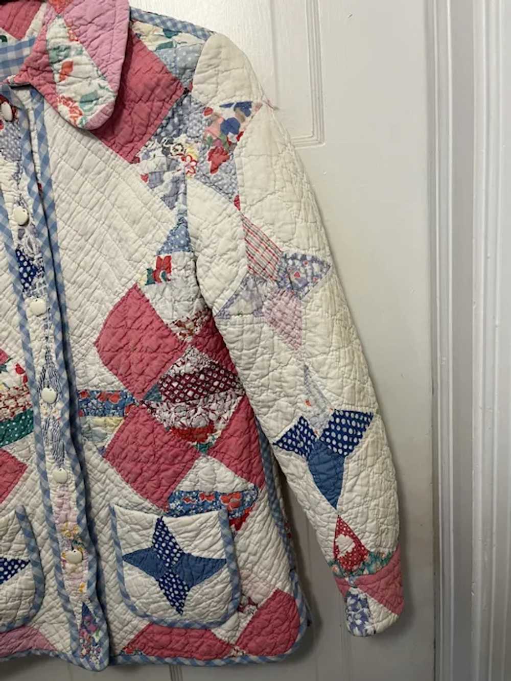 Vintage Women's Quilt Button Up Jacket - image 4