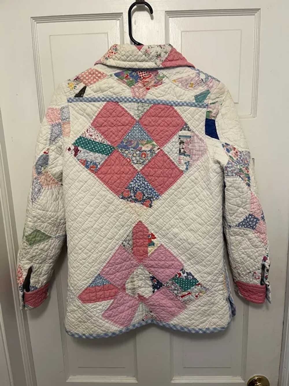 Vintage Women's Quilt Button Up Jacket - image 6