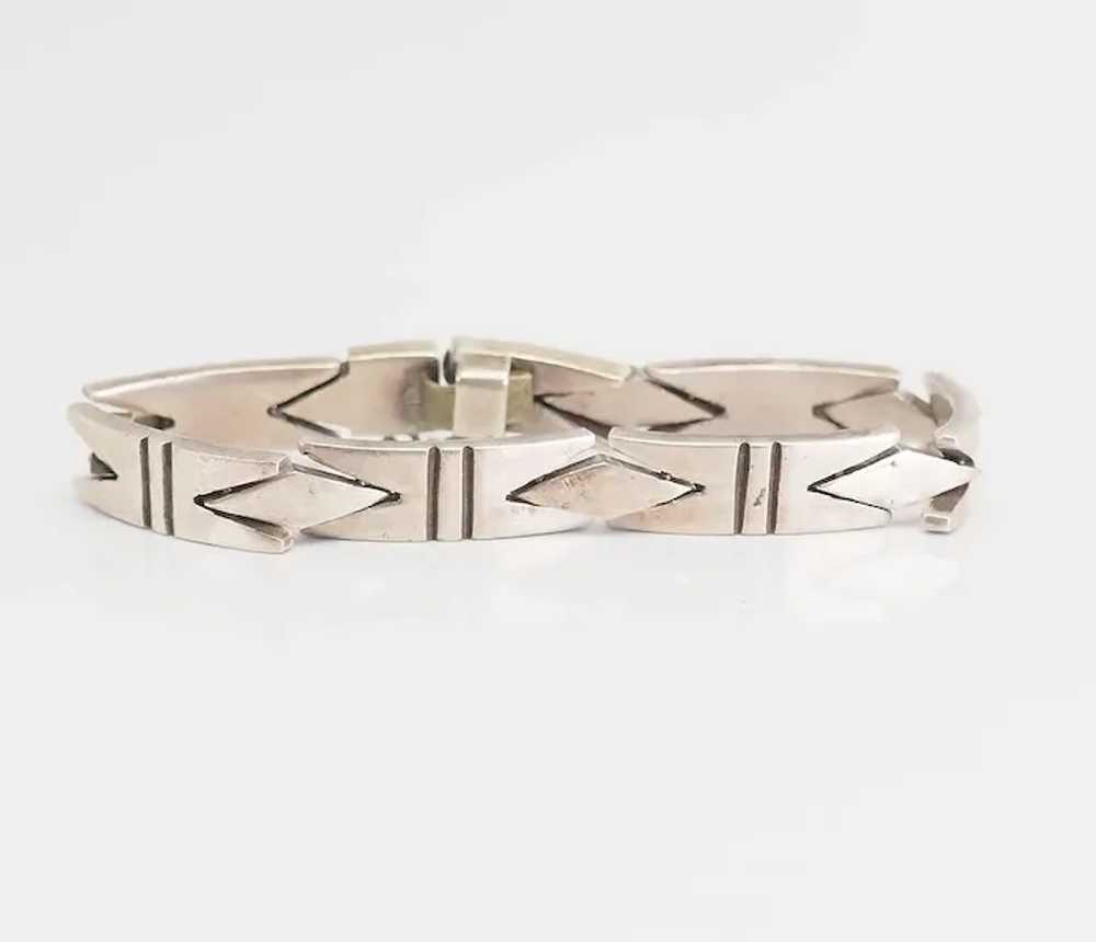 Fun geometric heavy traditional sterling silver v… - image 3