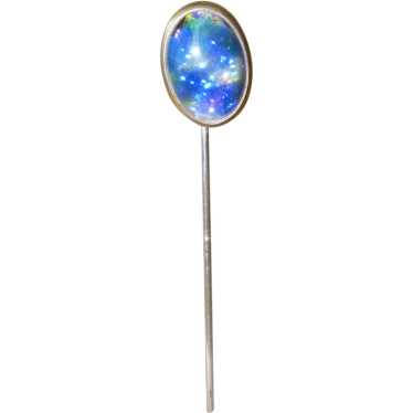 Edwardian Ascot - Stick Pin Blue Mottled Paperweig