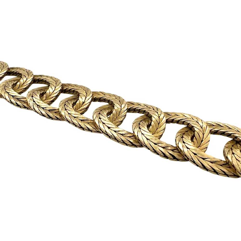 18k Yellow Gold Mesh Bracelet - image 3