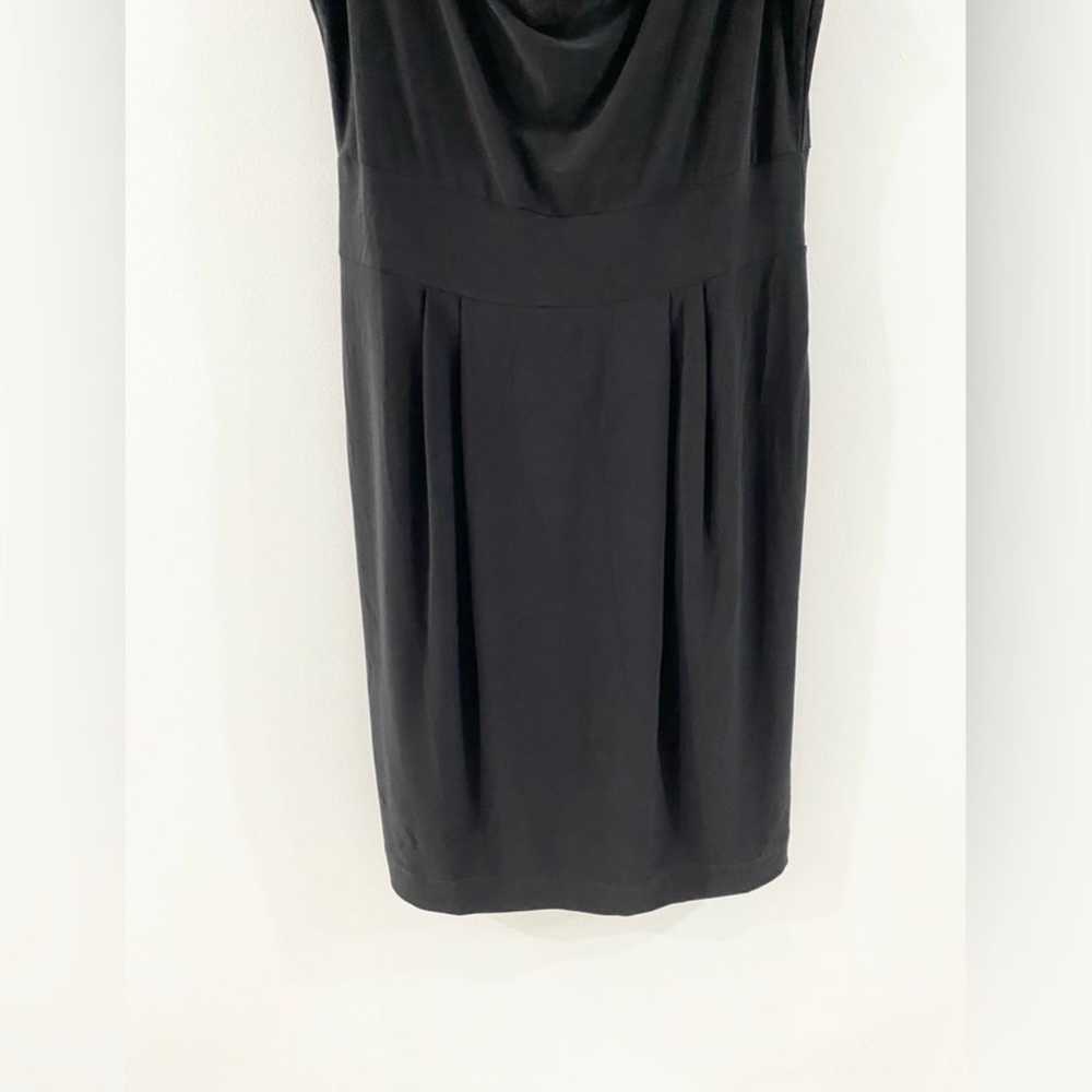 Clara SunWoo Drape Neck Sheath Dress Black Size M… - image 3