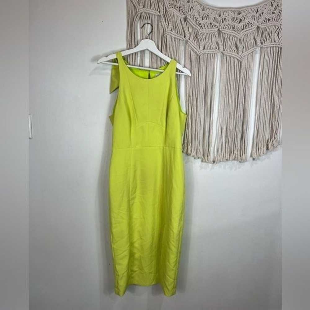 Womens Milly Midi Dress Fluorescent Yellow Size 8… - image 1