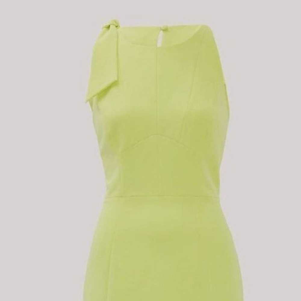 Womens Milly Midi Dress Fluorescent Yellow Size 8… - image 4