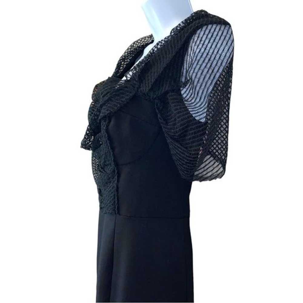 PORTS 1961 Black Cocktail Evening Dress Lace Fron… - image 5