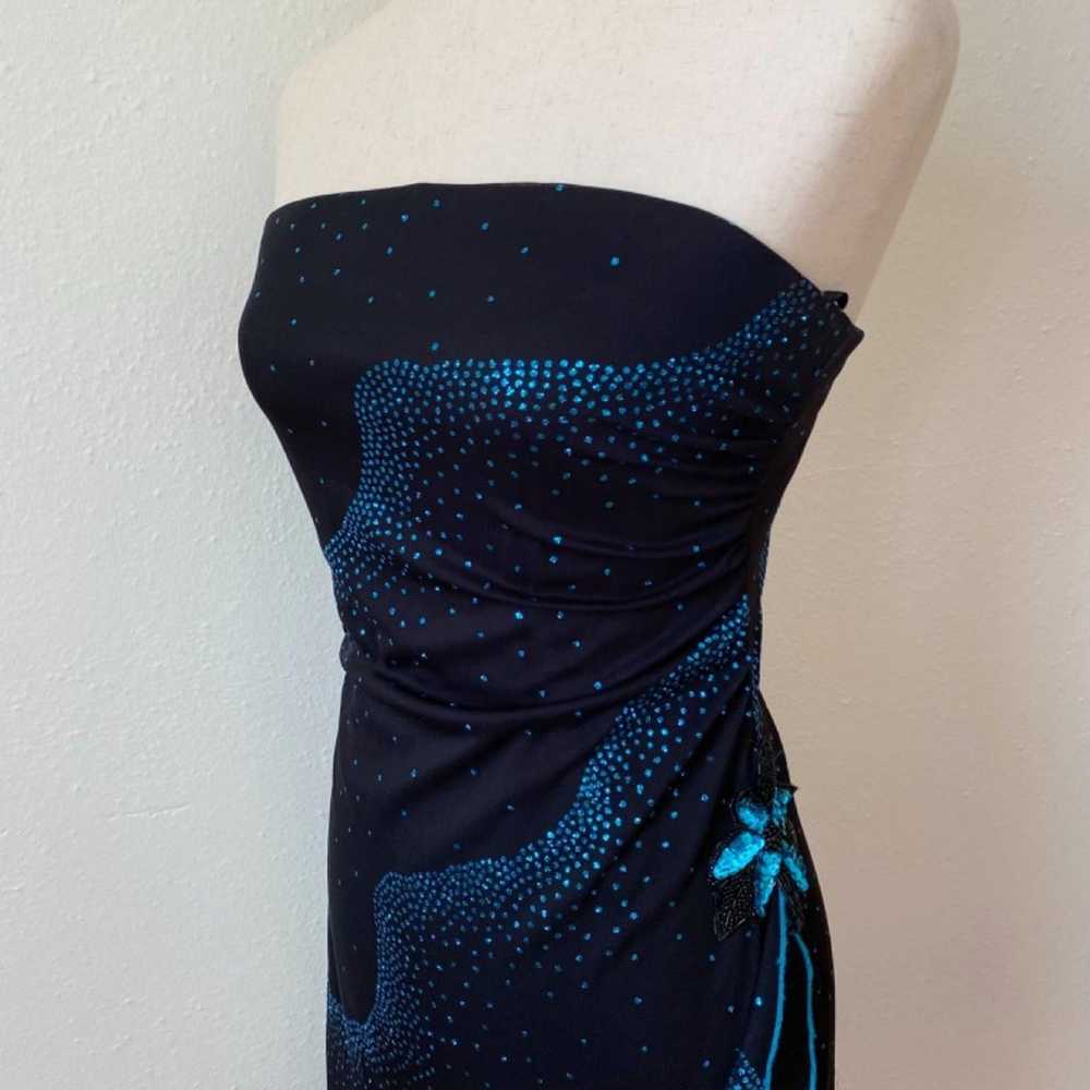Y2K Asymmetrical Sequined Dress - image 3