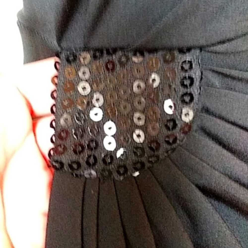 Black Embellished Faux Wrap Cocktail Dress. Size 8 - image 5