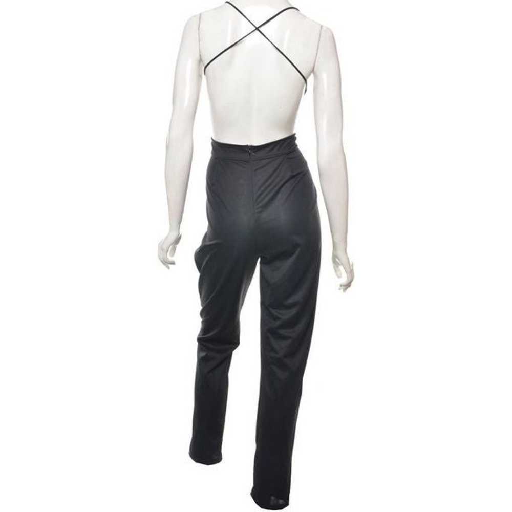 Black formal Backless jumpsuit, floral lace top, … - image 3
