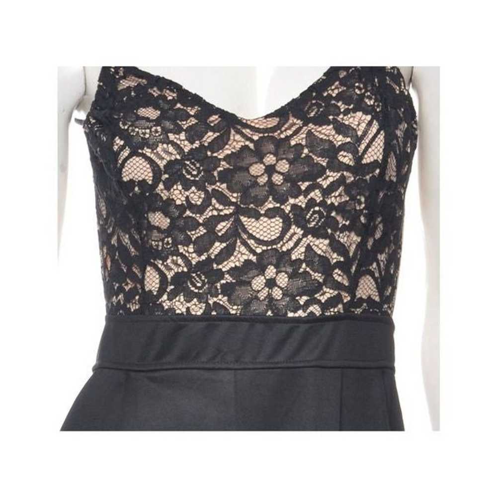Black formal Backless jumpsuit, floral lace top, … - image 4