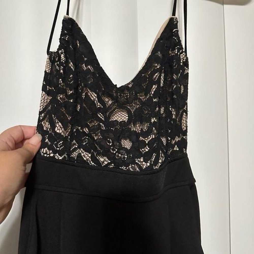 Black formal Backless jumpsuit, floral lace top, … - image 6
