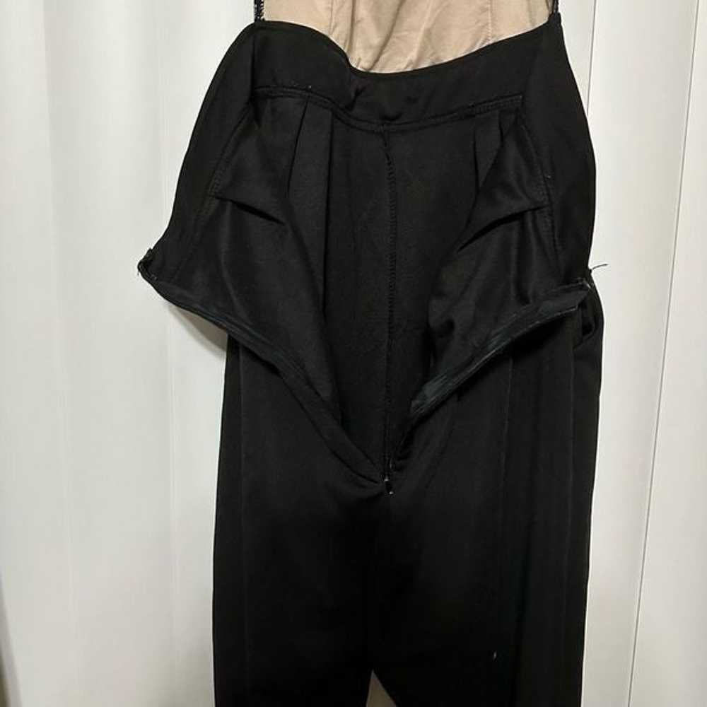 Black formal Backless jumpsuit, floral lace top, … - image 9