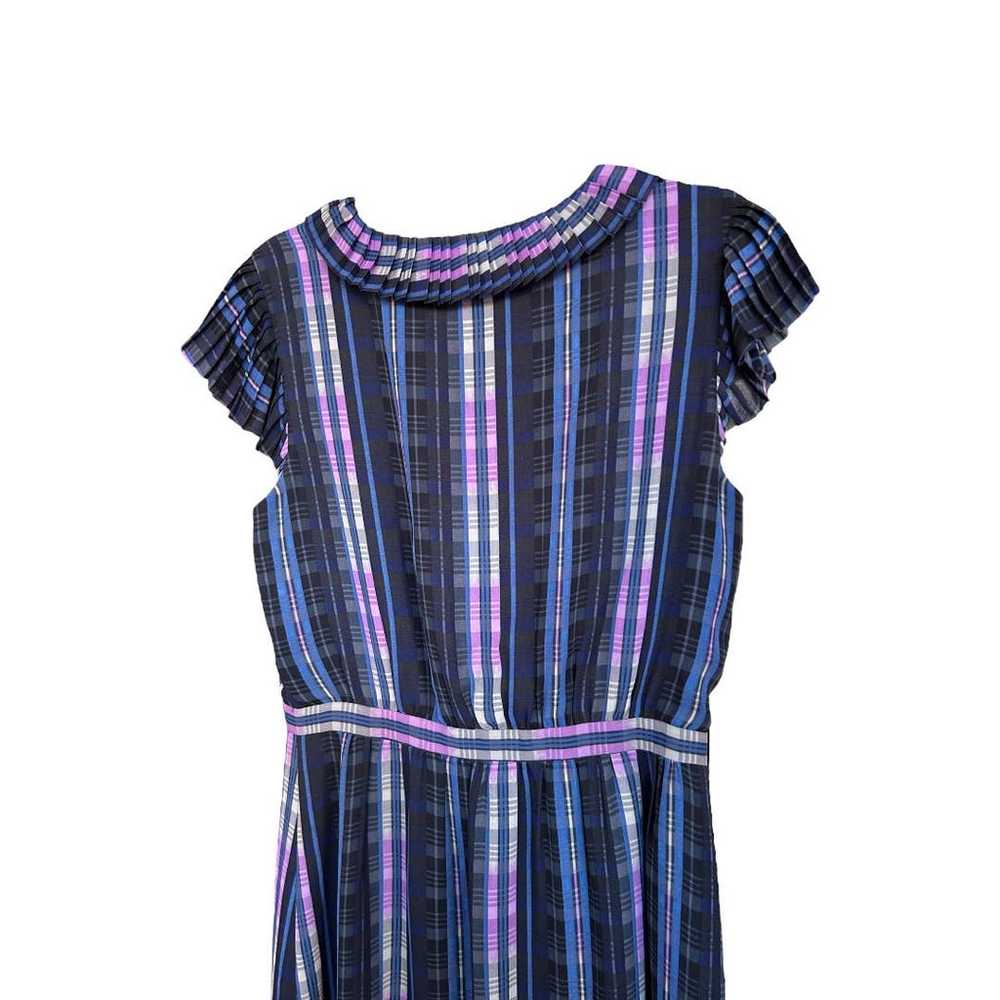 Banana Republic Women's Purple Plaid Pleated Ruff… - image 6