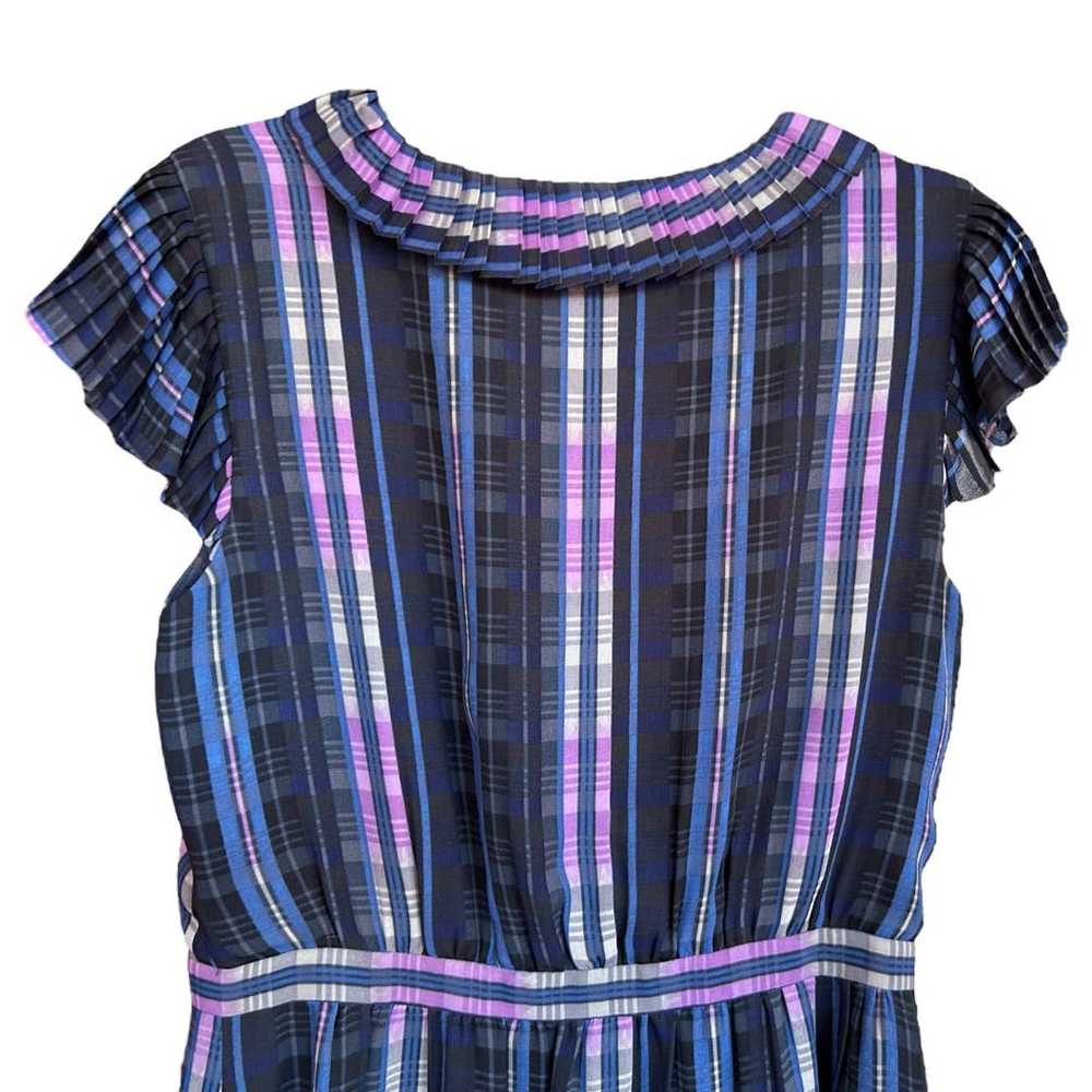 Banana Republic Women's Purple Plaid Pleated Ruff… - image 7