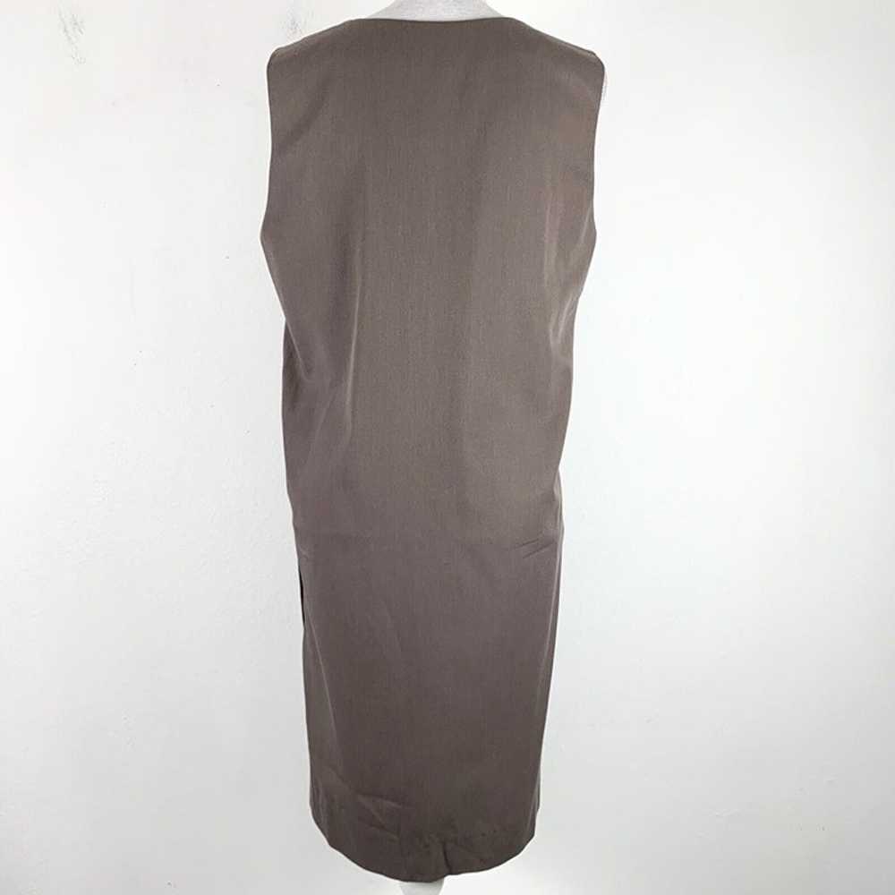 Vintage Dress Handmade Button Side V Neck Knee Le… - image 4
