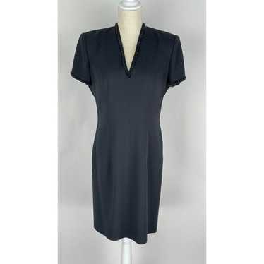 Rimini By Shaw Vintage Womens Black V Neck Dress … - image 1