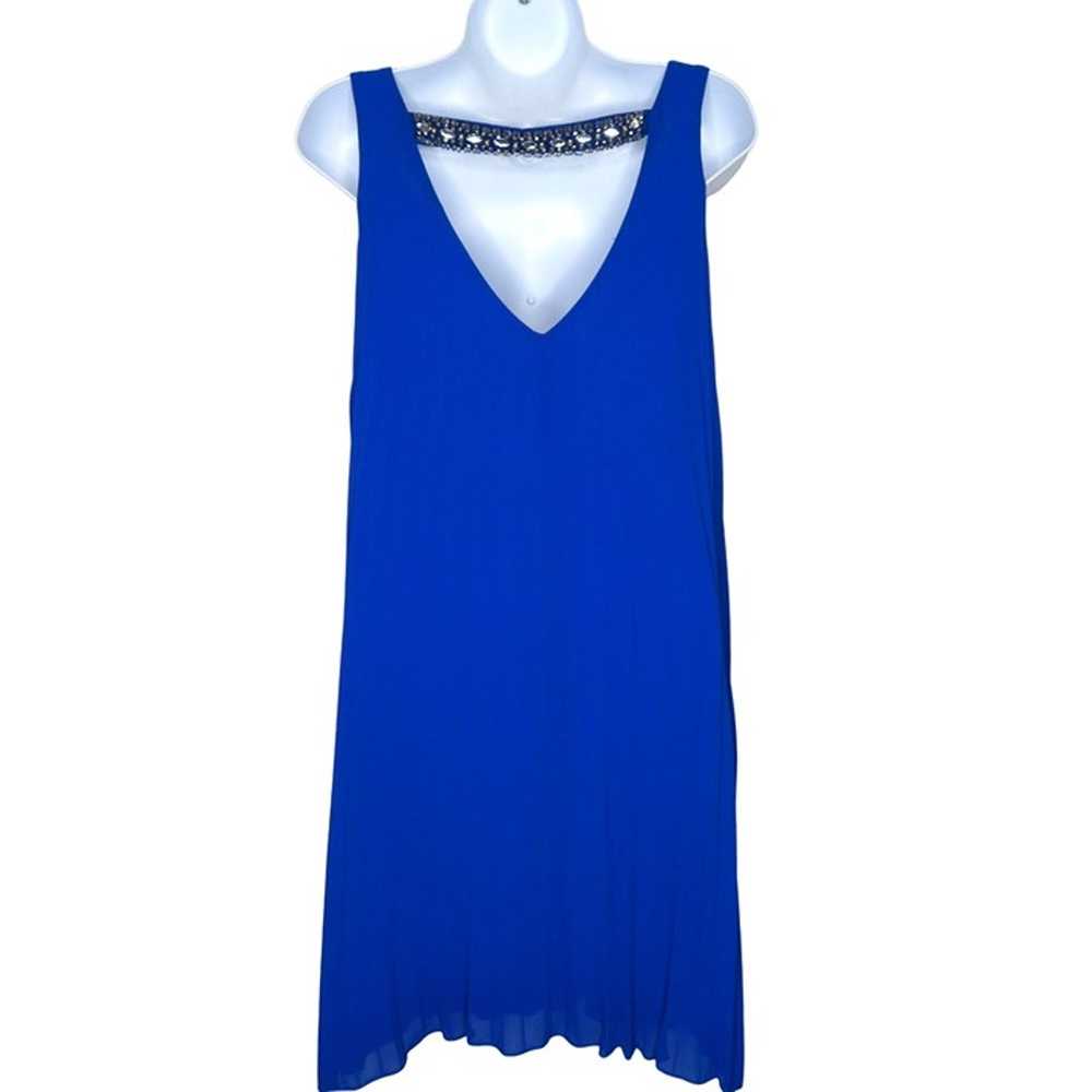 Sequin Hearts Mini Sleeveless Party Dress M Royal… - image 5