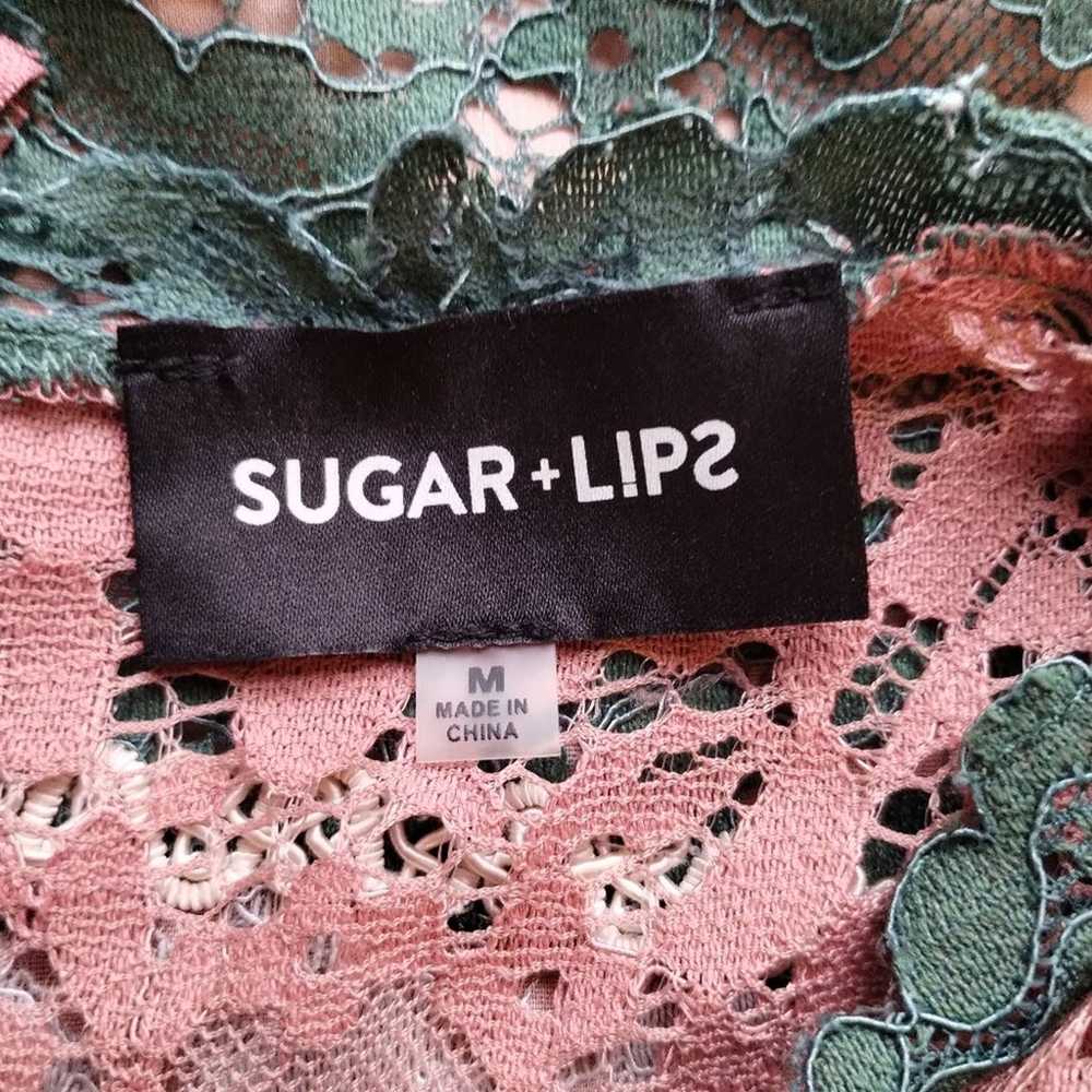 O Sugar + Lips Women's Pink Green Colorblock High… - image 4