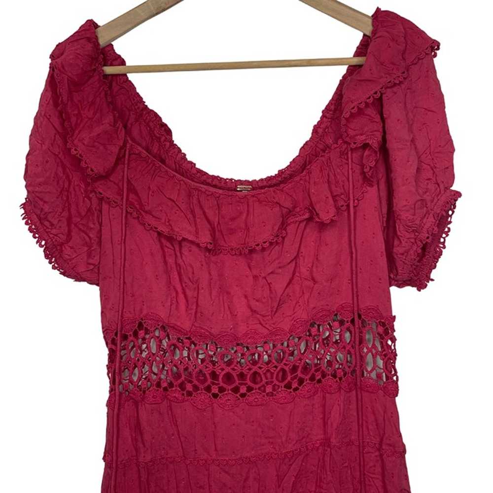 FREE PEOPLE | Mixed Emotions Off-The-Shoulder Red… - image 5