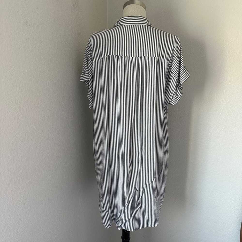 Madewell Central Shirtdress Striped White Grey Sz… - image 4